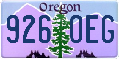 OR license plate 926OEG