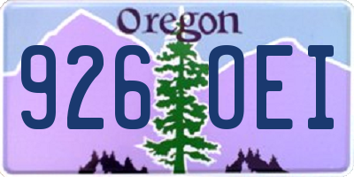 OR license plate 926OEI