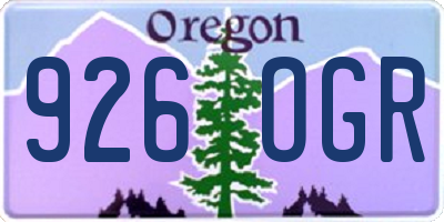 OR license plate 926OGR