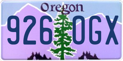 OR license plate 926OGX