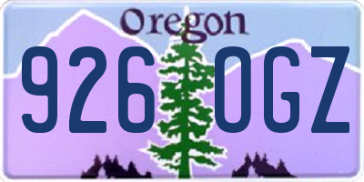 OR license plate 926OGZ