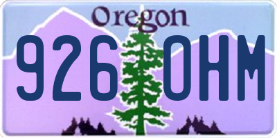 OR license plate 926OHM