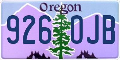 OR license plate 926OJB