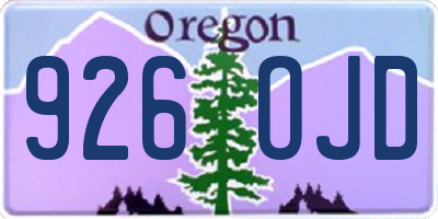 OR license plate 926OJD