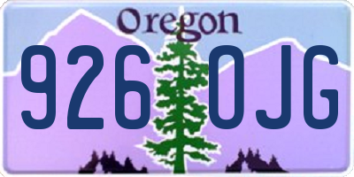 OR license plate 926OJG
