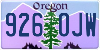 OR license plate 926OJW