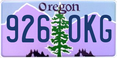 OR license plate 926OKG