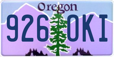OR license plate 926OKI