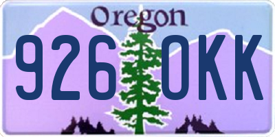 OR license plate 926OKK
