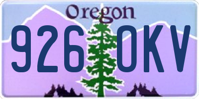 OR license plate 926OKV