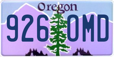 OR license plate 926OMD