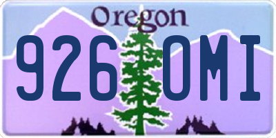 OR license plate 926OMI