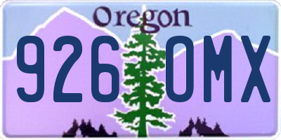 OR license plate 926OMX