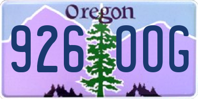 OR license plate 926OOG