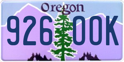 OR license plate 926OOK