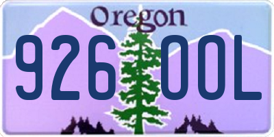 OR license plate 926OOL