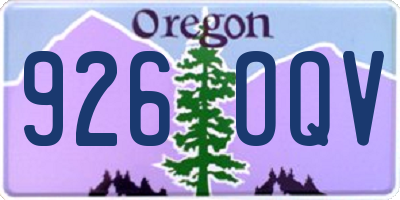 OR license plate 926OQV