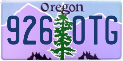 OR license plate 926OTG