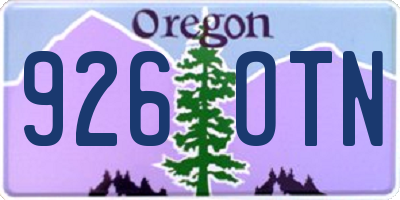 OR license plate 926OTN
