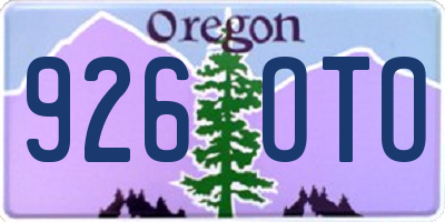 OR license plate 926OTO