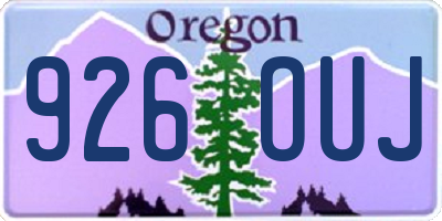 OR license plate 926OUJ