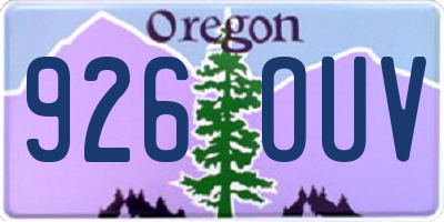 OR license plate 926OUV