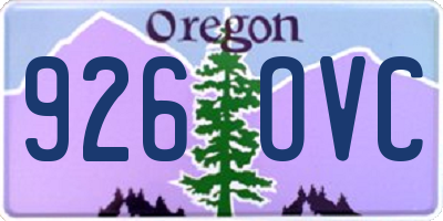 OR license plate 926OVC