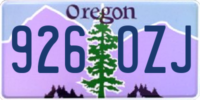 OR license plate 926OZJ