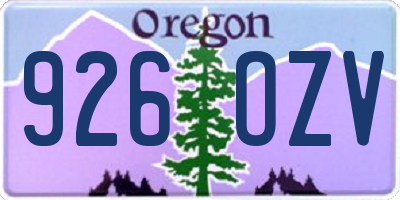 OR license plate 926OZV