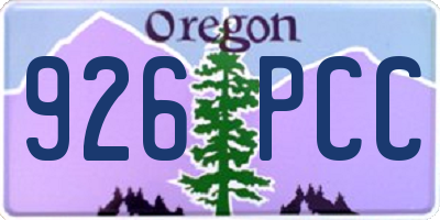 OR license plate 926PCC