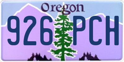 OR license plate 926PCH