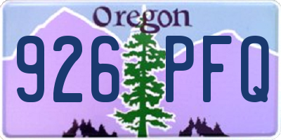 OR license plate 926PFQ