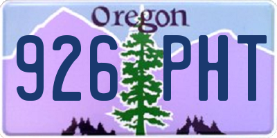 OR license plate 926PHT
