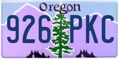 OR license plate 926PKC