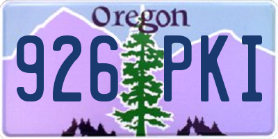 OR license plate 926PKI
