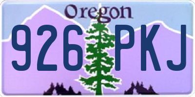 OR license plate 926PKJ