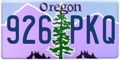 OR license plate 926PKQ