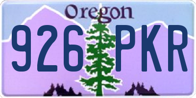 OR license plate 926PKR