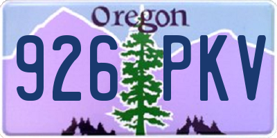 OR license plate 926PKV