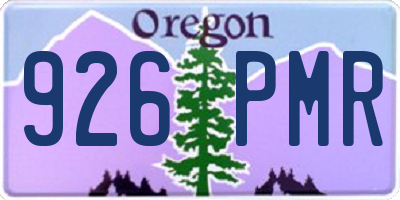 OR license plate 926PMR