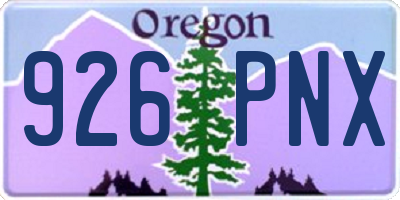 OR license plate 926PNX