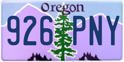 OR license plate 926PNY