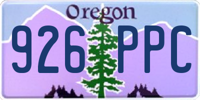 OR license plate 926PPC