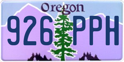 OR license plate 926PPH
