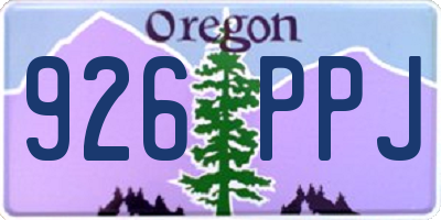 OR license plate 926PPJ