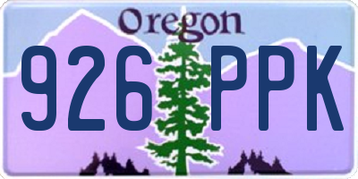 OR license plate 926PPK
