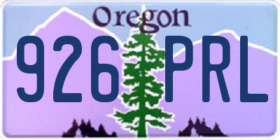 OR license plate 926PRL