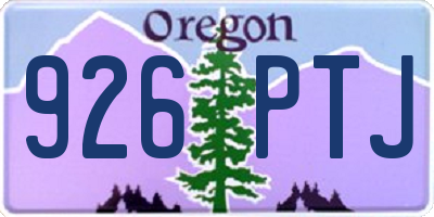 OR license plate 926PTJ