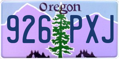 OR license plate 926PXJ