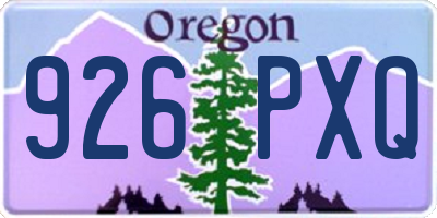 OR license plate 926PXQ